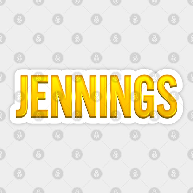 Jennings Family Name Sticker by xesed